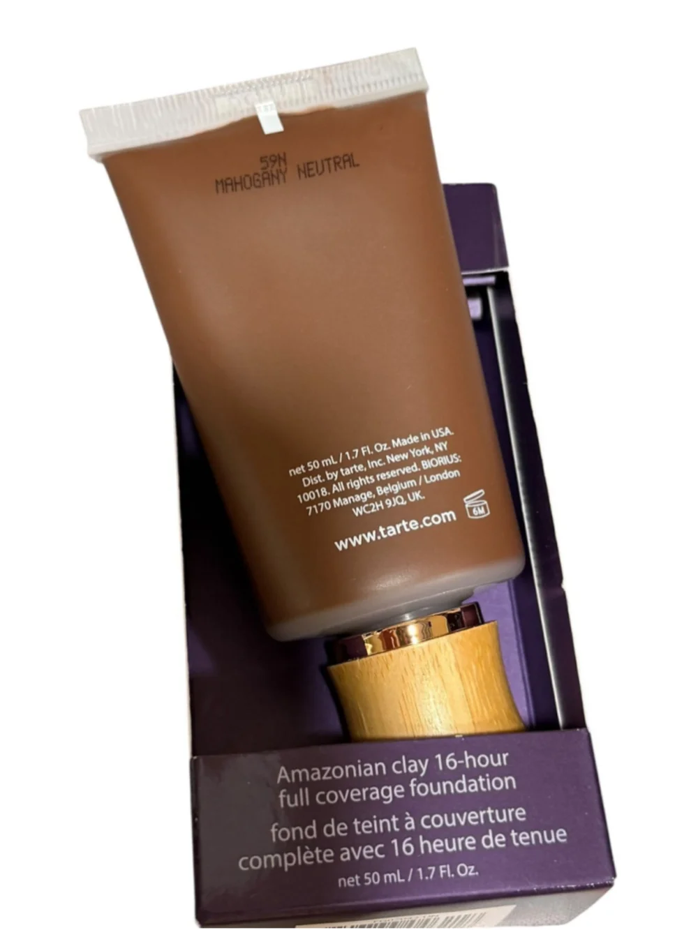 Tarte 59N Mahogany Neutral Amazonian Clay 16-Hour Full Coverage Foundation